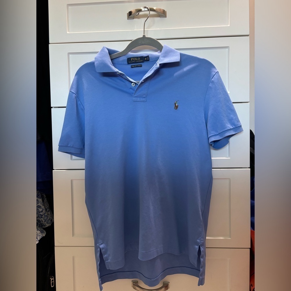Polo Ralph Lauren Men's Short Sleeve Shirt Blue Golf Collared Size M